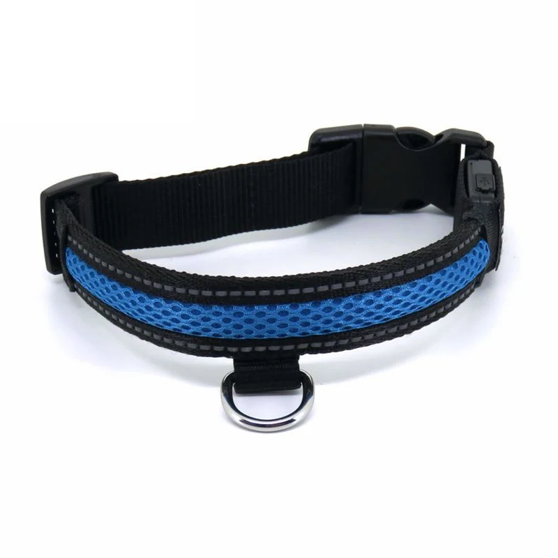 Nobby Sicherheitshalsband FLASH MESH - S/M/L - Leuchthalsband LED Halsband Hund