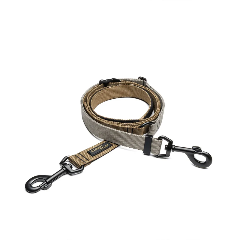 Hundeleine L-1 Freihandleine AKTIV, Khaki/Grey
