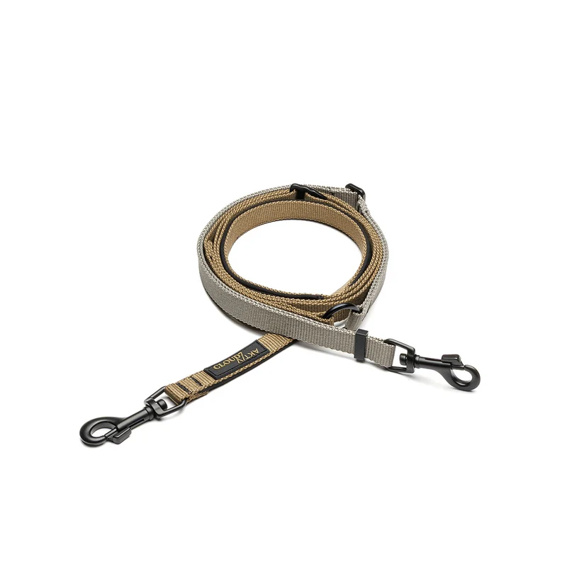 Hundeleine L-1 Freihandleine AKTIV, Khaki/Grey