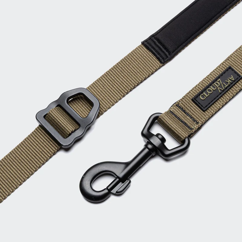 Hundeleine L-1 Freihandleine AKTIV, Khaki/Grey