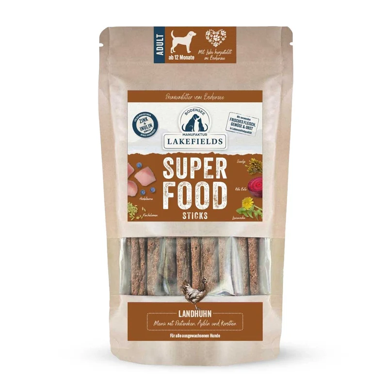 Hundeleckerli SUPERFOOD Sticks Landhuhn