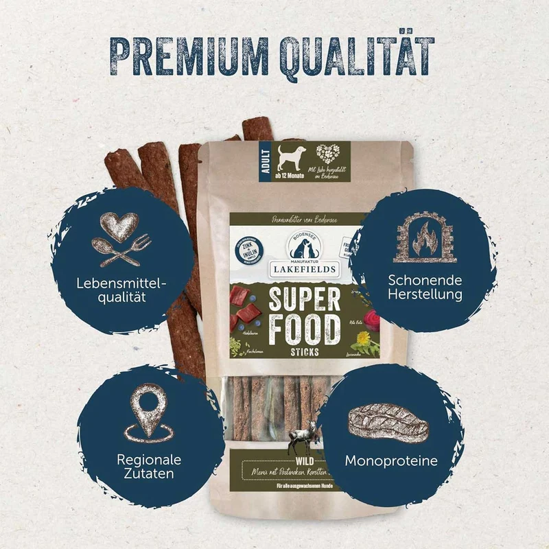 Hundeleckerli SUPERFOOD Sticks Wild