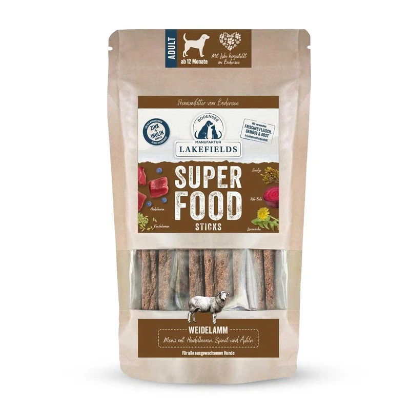 Hundeleckerli SUPERFOOD Sticks Weidelamm