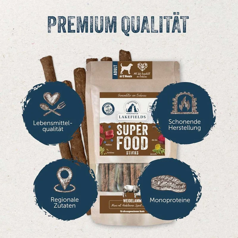 Hundeleckerli SUPERFOOD Sticks Weidelamm
