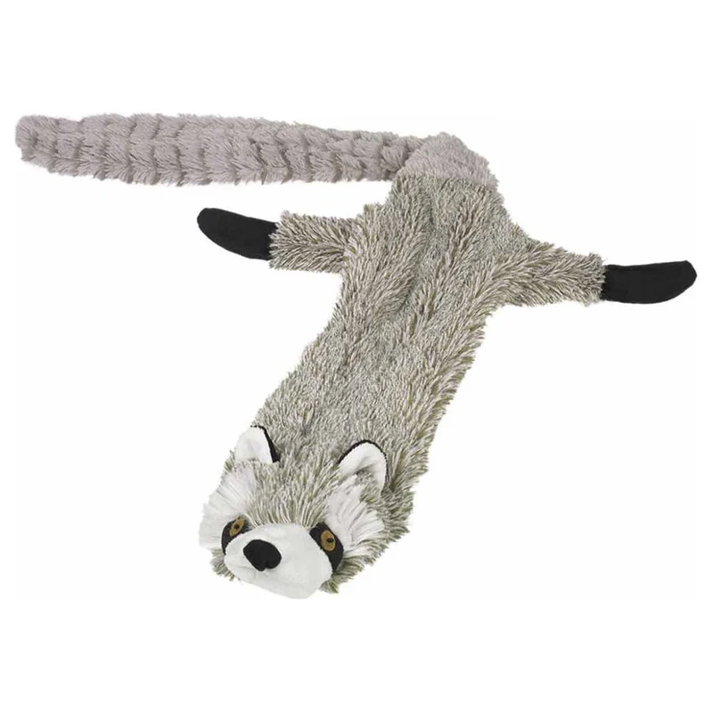Nobby Plüsch-Hundespielzeug Waschbär - 60 + 90 cm - Plüschspielzeug mit Squeaker