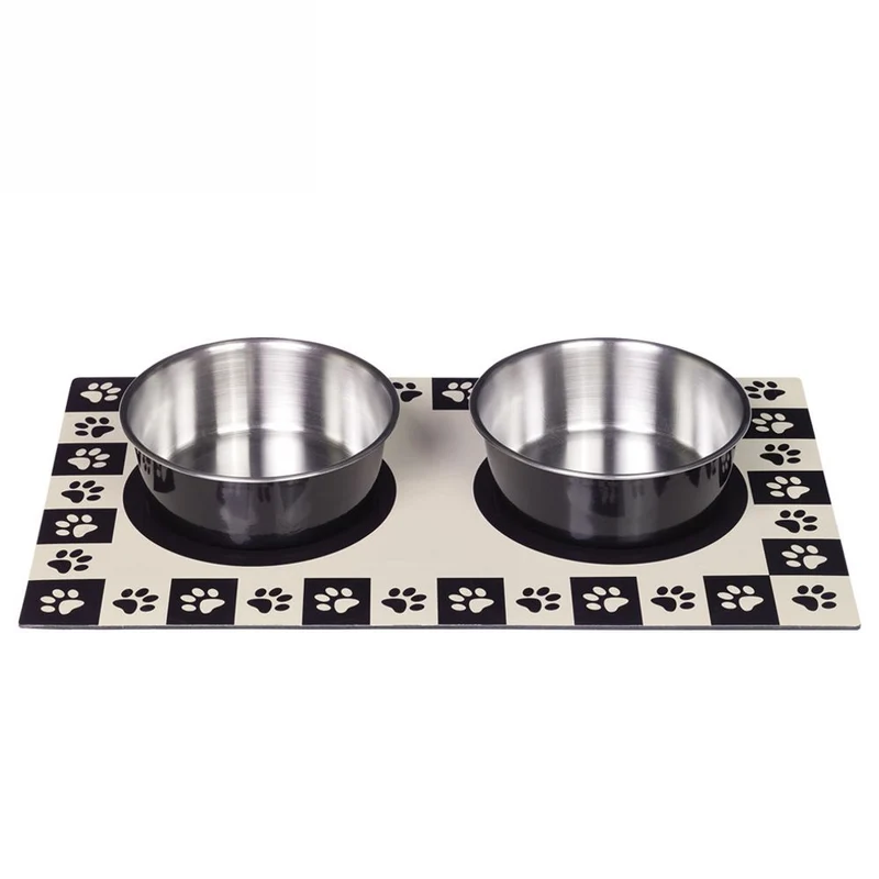 Nobby Magnetic-Set - 2x Napf - magnetische Unterlage - Futter Wasser Hundenapf