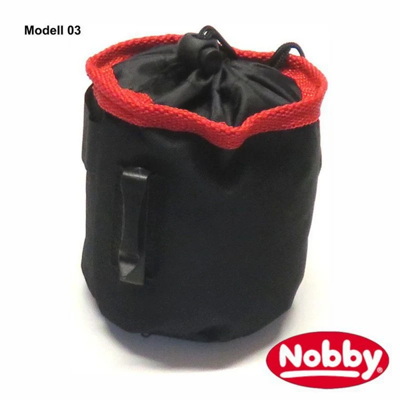 Nobby Snackbeutel - Nylon Futterbeutel Leckerlibeutel Snacktasche - Clip + Klett