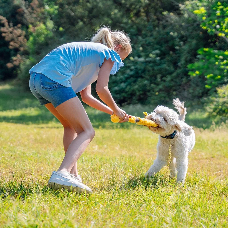 Nobby Plüsch-Hundespielzeug - innen mit Seil - Zerrspiel Kauspiel quitscht