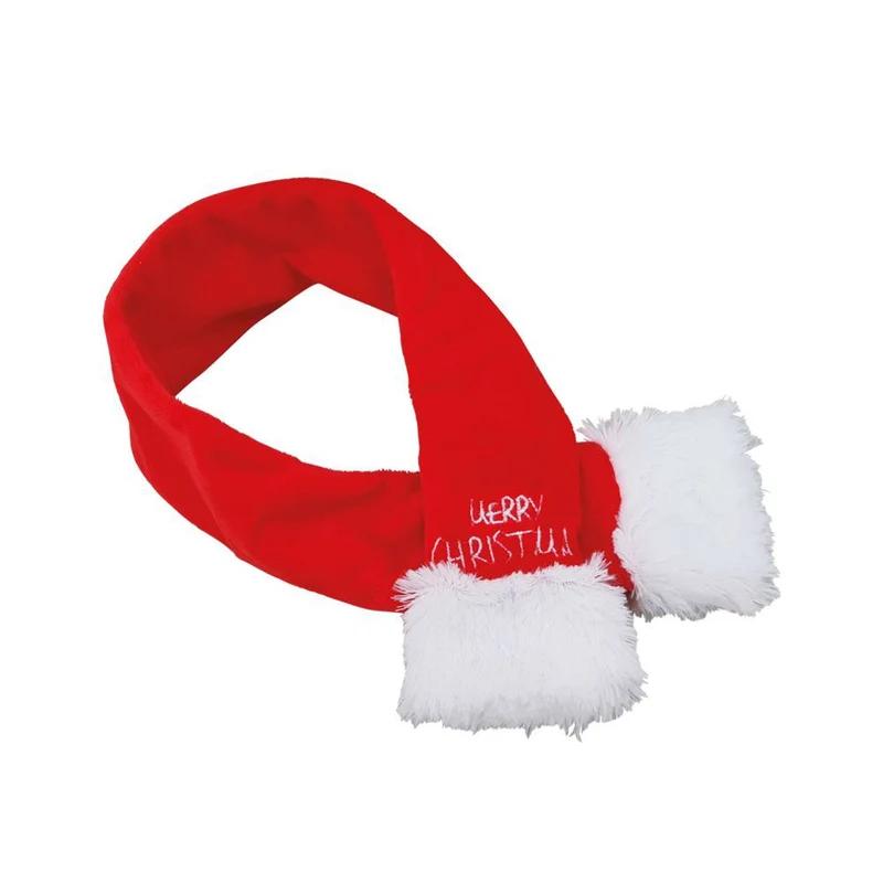 Nobby XMAS Plüsch-Schal für Hunde - 45/65/85 cm - Weihnachtsschal Hundeschal