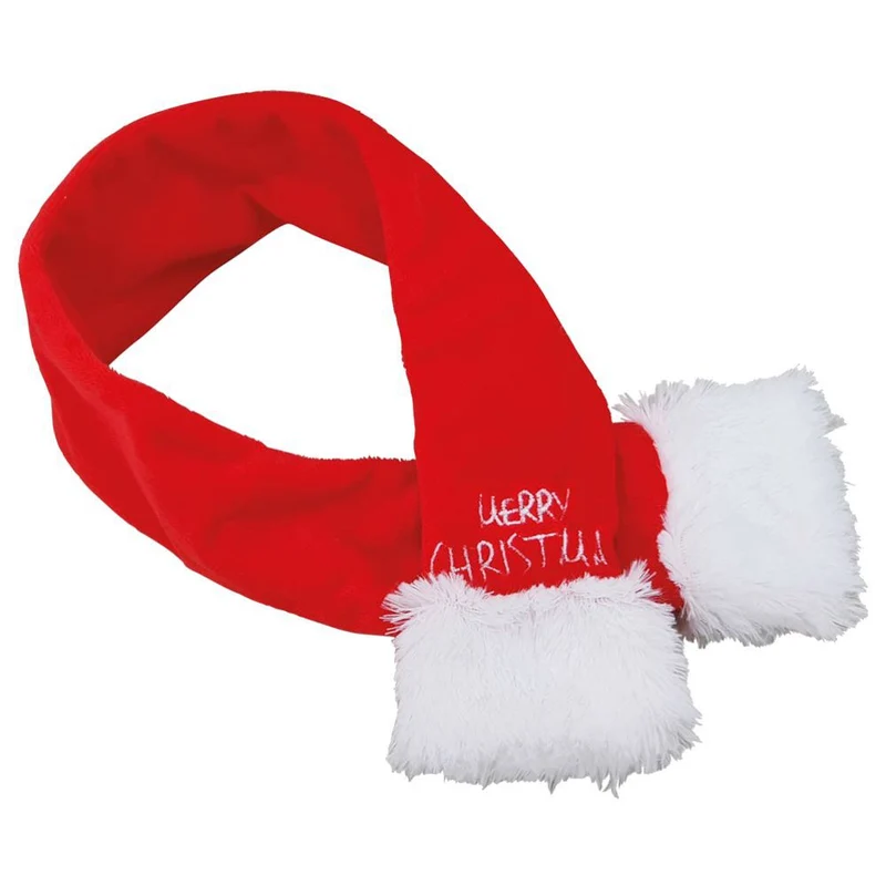 Nobby XMAS Plüsch-Schal für Hunde - 45/65/85 cm - Weihnachtsschal Hundeschal