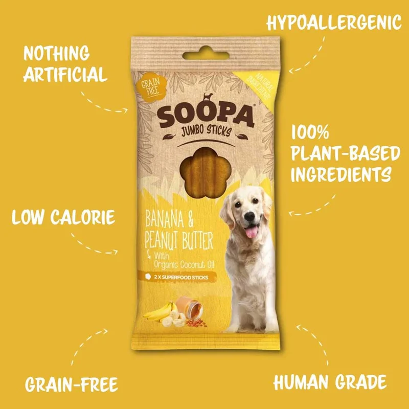 Jumbo Dental Sticks, Banane & Erdnussbutter