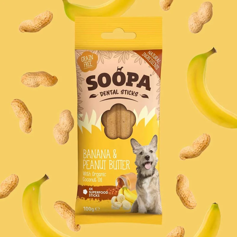 Dental Sticks, Banane & Erdnussbutter