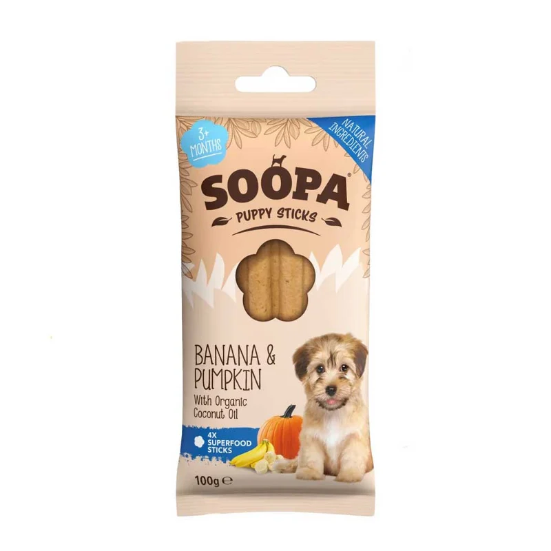 Puppy Dental Sticks, Banane & Kürbis