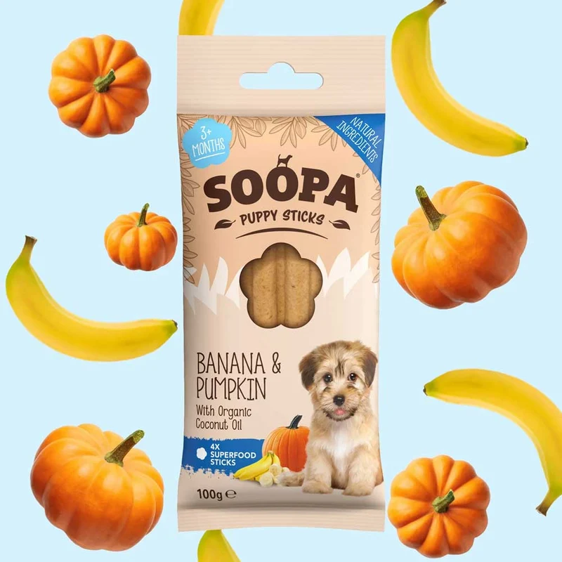 Puppy Dental Sticks, Banane & Kürbis