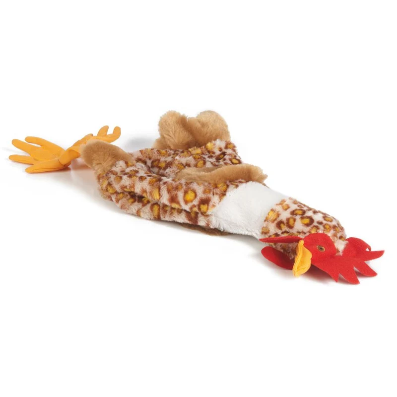 Karlie Plüsch-Hundespielzeug Flatinos Huhn Spielzeug mit Squeaker Kuscheltier