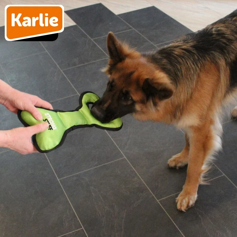Karlie Strong Stuff Hundespielzeug - Oxford-Nylon Zerrspiel robust mit Squeaker