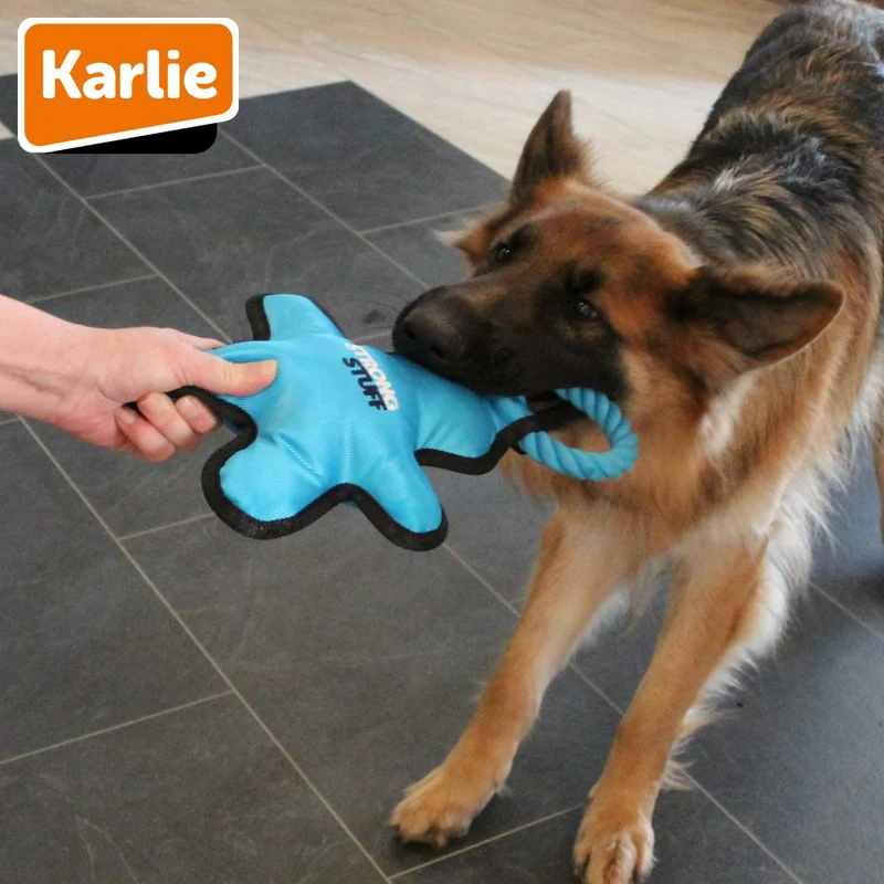 Karlie Strong Stuff Hundespielzeug - Oxford-Nylon Zerrspiel robust mit Squeaker