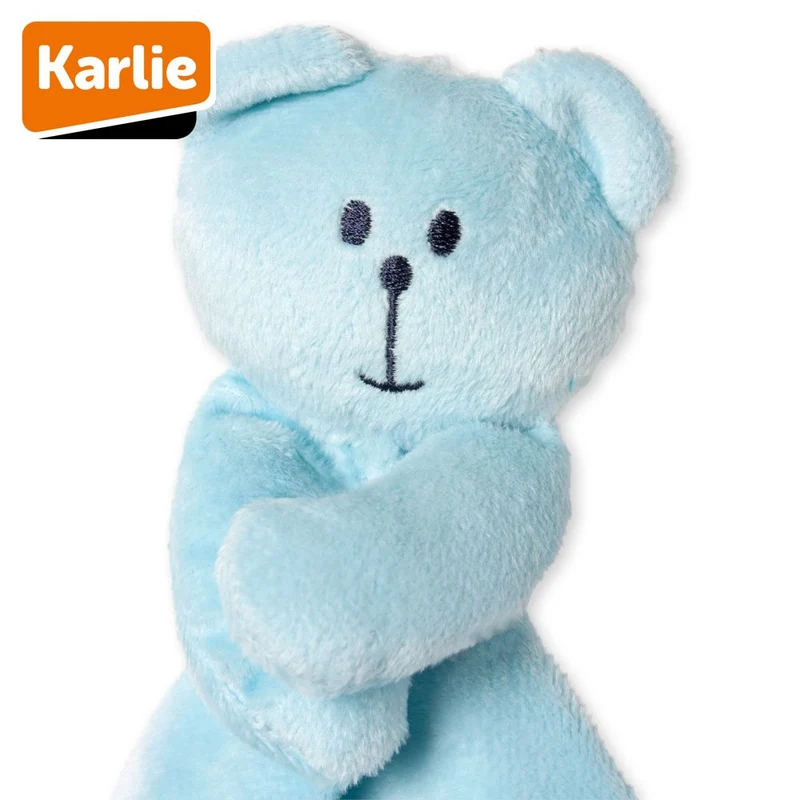 Karlie Plüsch Welpenspielzeug mit Schmusedecke - Puppy Spielzeug mit Squeaker