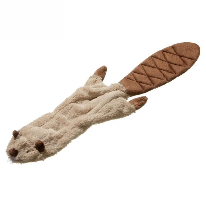 Karlie Plüsch-Hundespielzeug Wild Zoo Biber/Leopard/Waschbär Spielzeug Squeaker
