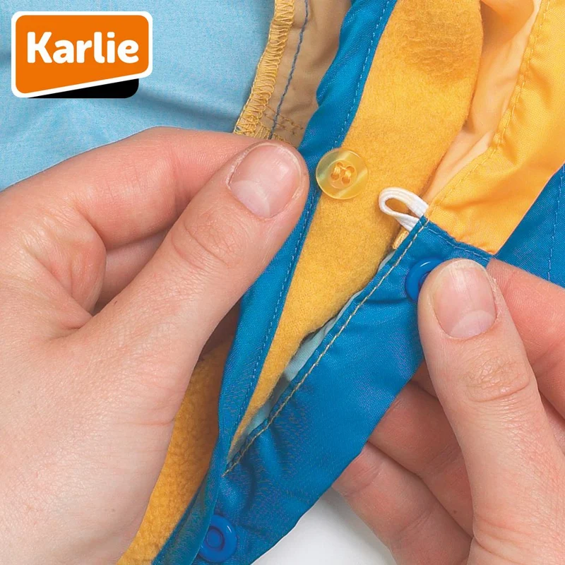 Karlie Regenmantel Sportiv 2in1 - blau gelb Hundemantel Hundepullover Regenjacke