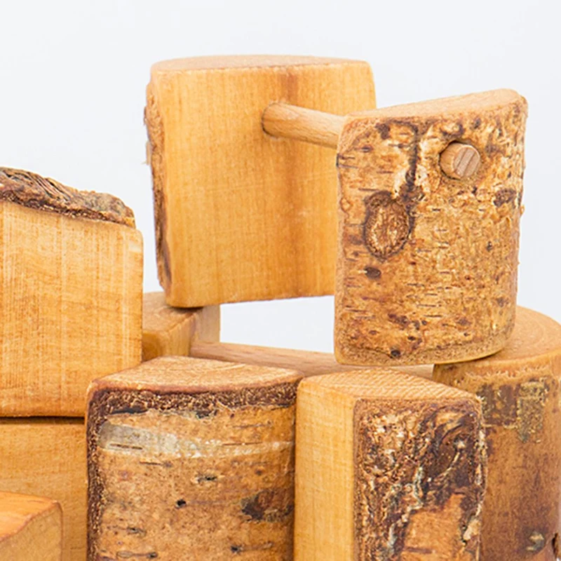 Holz Naturbauklötze - 1kg