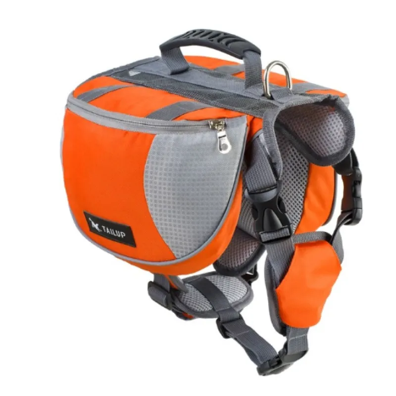 Hunde-Rucksack für Outdoor-Aktivitäten – Verstellbar und Wasserdicht in Rot und Grau