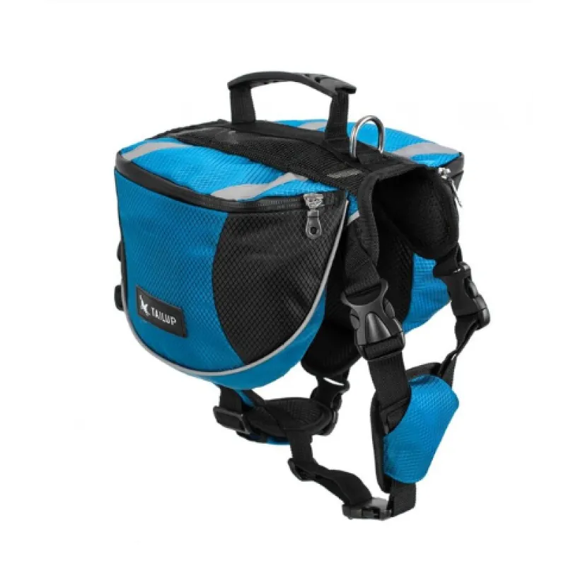 Hunde-Rucksack für Outdoor-Aktivitäten – Verstellbar und Wasserdicht in Rot und Grau