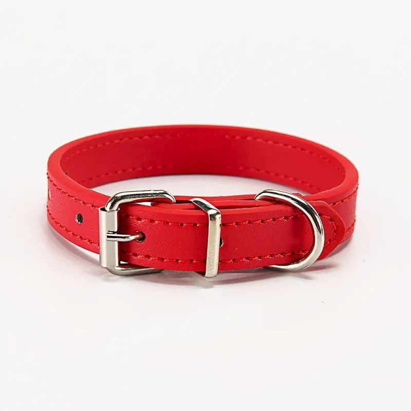Buntes Lederhalsband für Hunde – Verstellbar und Strapazierfähig