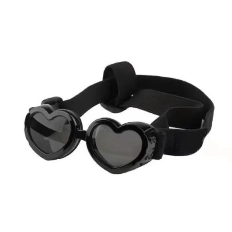 Herzförmige Hundesonnenbrille mit Verstellbarem Band – UV-Schutz für Hundeaugen