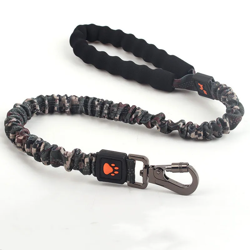 Elastische Hundeleine mit Stoßdämpfung – Verstellbare Nylon-Leine für Hunde